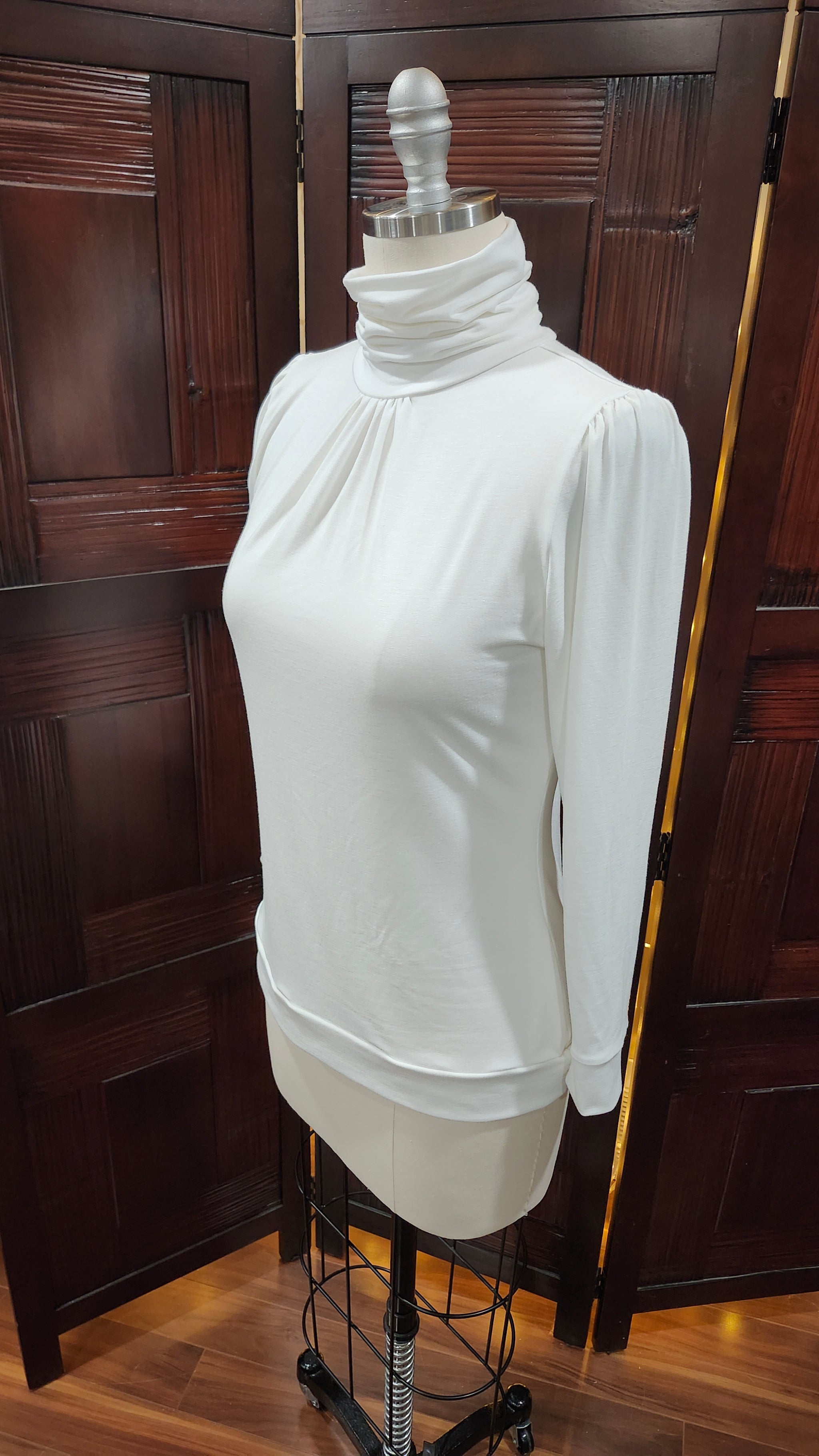 Ruched Turtleneck