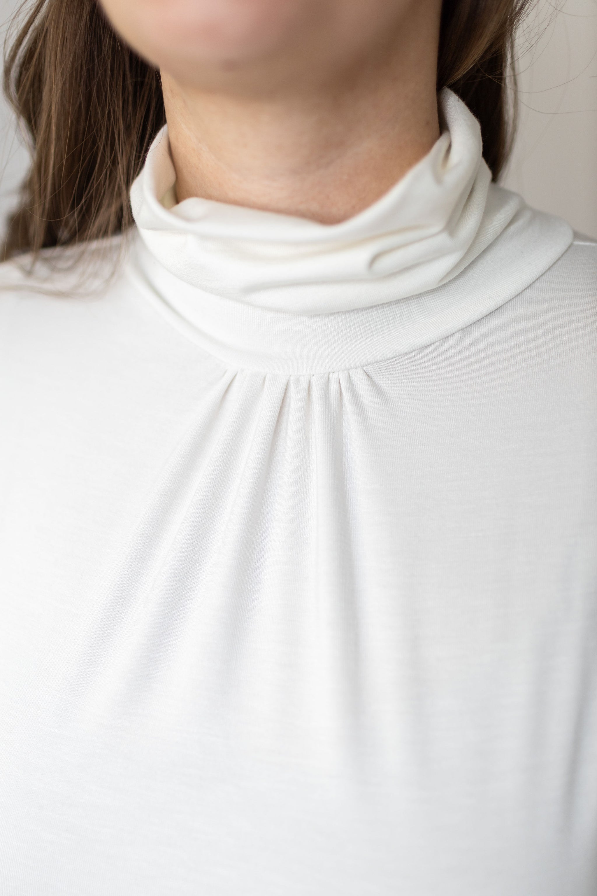 Ruched Turtleneck