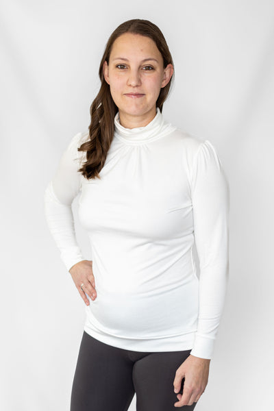 Ruched Turtleneck